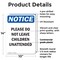 Signmission Please Do Not Leave Children Unattended, 10 in W x Rectangle, Plastic OS-2PACK-NS-P-1014-V-17394 - alternate 4